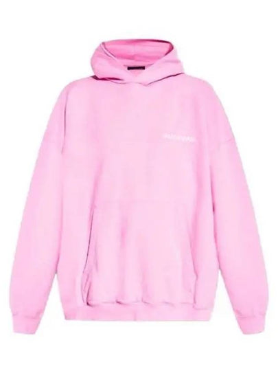 Logo Print Hoodie Pink - BALENCIAGA - BALAAN 2