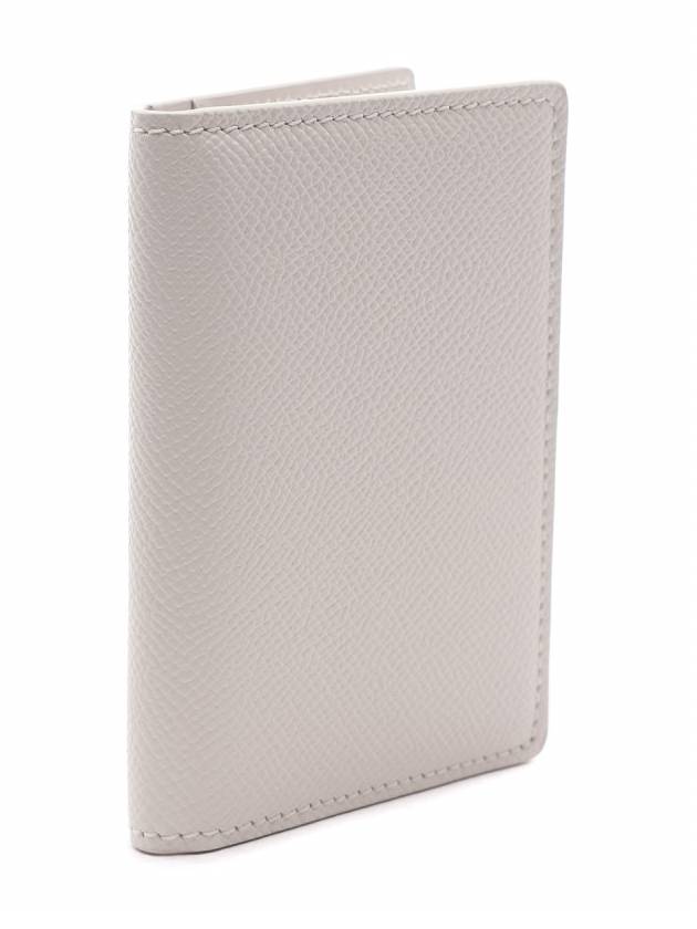 Stitched Bi-Fold Leather Card Wallet Grey - MAISON MARGIELA - BALAAN 4