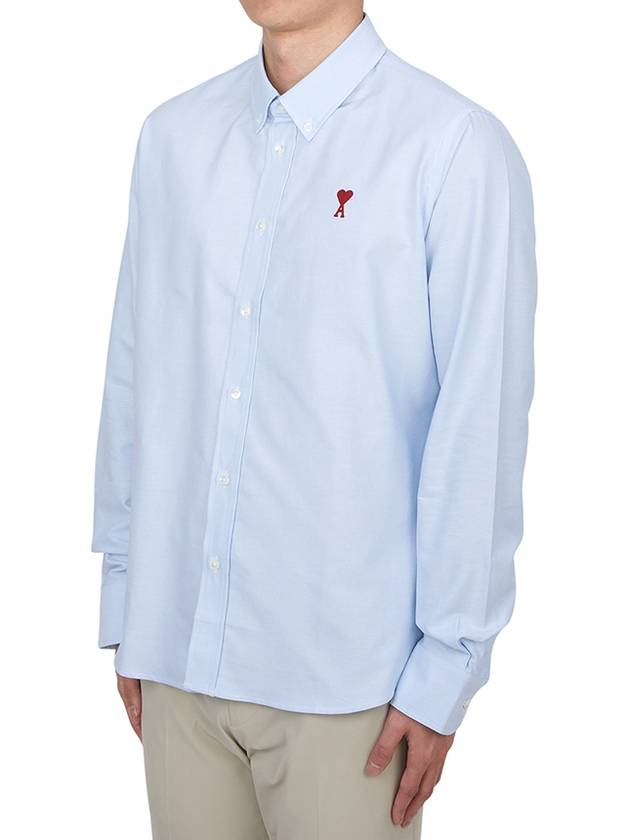 De Coeur Long Sleeve Shirt Light Blue - AMI - BALAAN 3