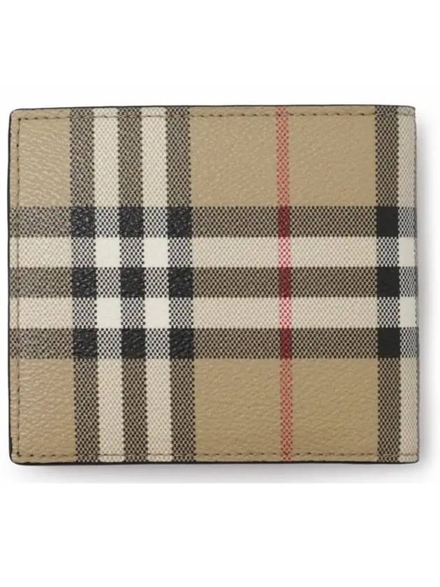 Check Motif Half Wallet Beige - BURBERRY - BALAAN 4