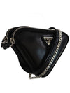 Saffiano Leather Mini Pouch Black - PRADA - BALAAN 4