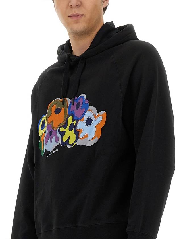 Bold Florals Hoodie Black - PAUL SMITH - BALAAN 4