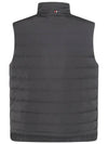 4 Bar Poly Twill Down Vest Charcoal - THOM BROWNE - BALAAN 3