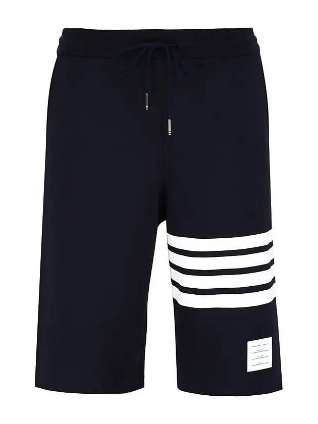 Cotton Loopback Knit Engineered 4-Bar Sweatshorts Navy - THOM BROWNE - BALAAN 4