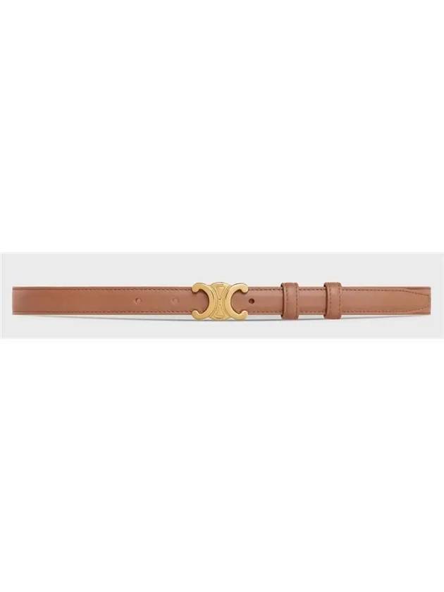 Women's Small Triomphe Smooth Calfskin Belt Brown - CELINE - BALAAN 2