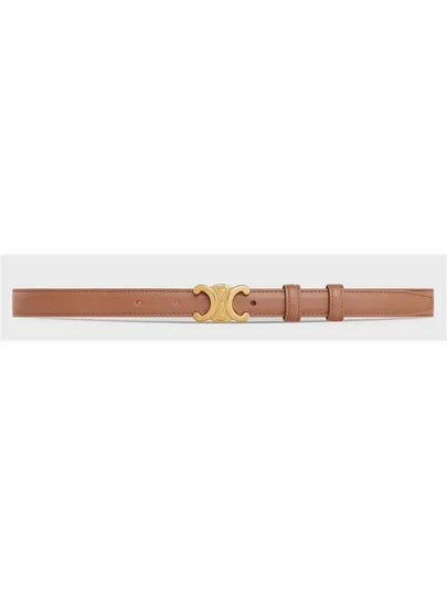 Women's Small Triomphe Smooth Calfskin Belt Brown - CELINE - BALAAN 2