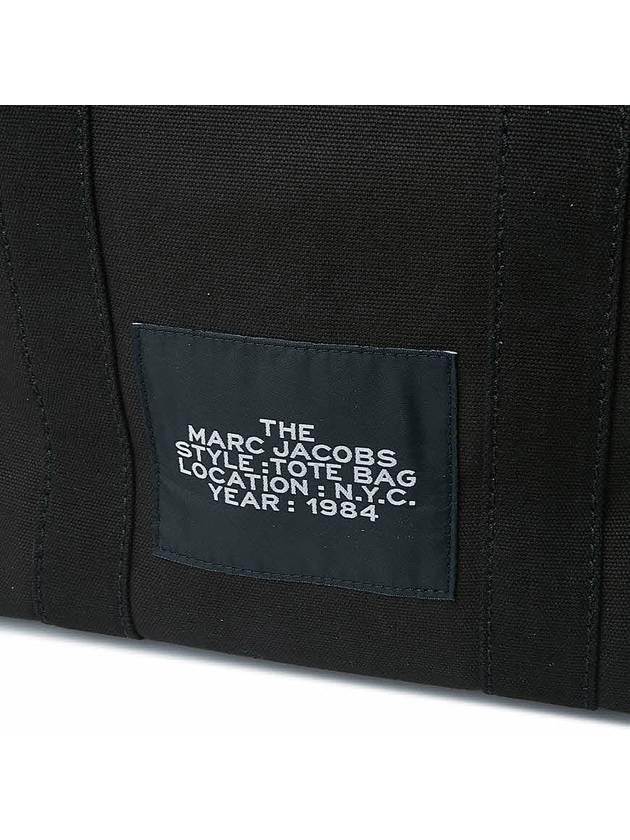 Logo Medium Canvas Tote Bag Black - MARC JACOBS - BALAAN 10