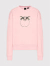 Bird beads logo sweatshirt melange pink women 1G17E3 Y7TM O53 - PINKO - BALAAN 1