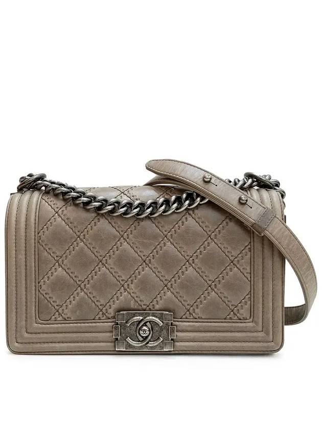 Boy bag medium gray vintage silver calfskin 3ET2300 - CHANEL - BALAAN 2