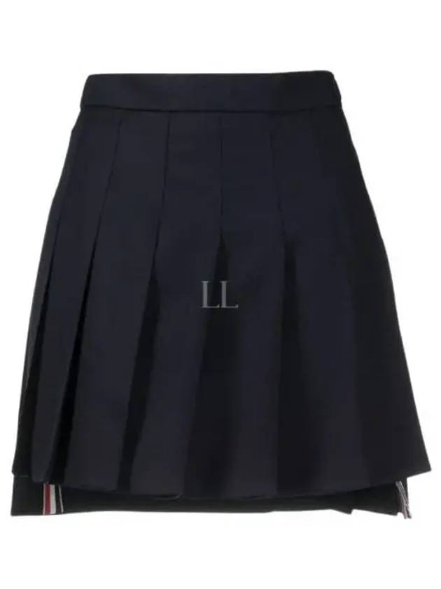 Wool Fresco Pleated Mini Skirt FGC402V 00473 001 - THOM BROWNE - BALAAN 2