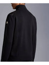 Padded Wool Zip-up Jacket Black - MONCLER - BALAAN 6