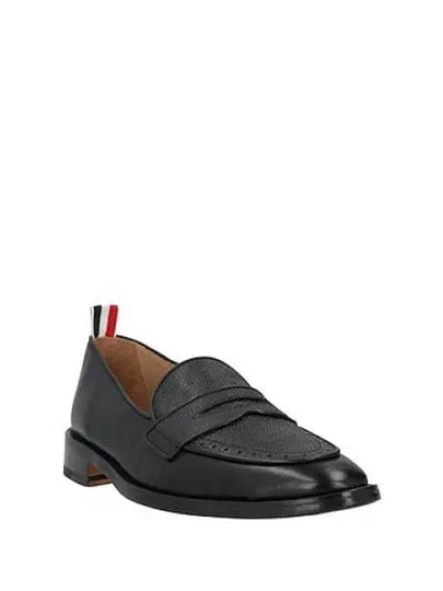 Men's Vitello Flexible Leather Sole Soft Penny Loafer Black - THOM BROWNE - BALAAN 2