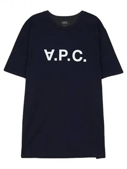 VPC Logo Organic Cotton Short Sleeve T-Shirt Navy - A.P.C. - BALAAN 2