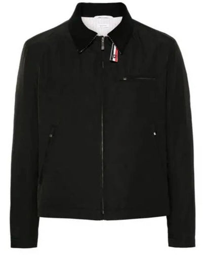 RWB Stripe Zip Pocket Detail Zip Up Jacket Black - THOM BROWNE - BALAAN 2