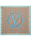 Monogram Rattan Square 90 Scarf Blue - LOUIS VUITTON - BALAAN 2