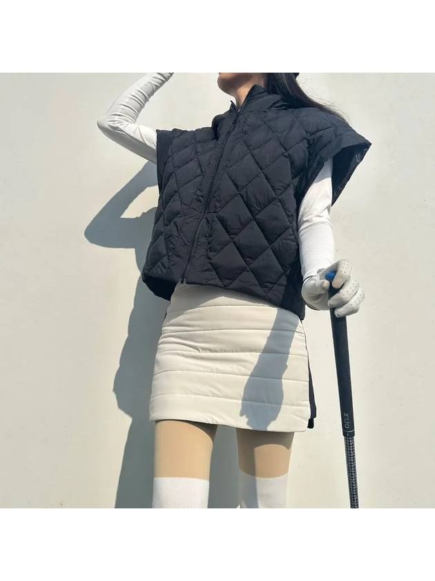 lightweight padded vest, cloud padded vest, short sleeves, wellon, quilting vest, rounding look - LOLOALLOY - BALAAN 6