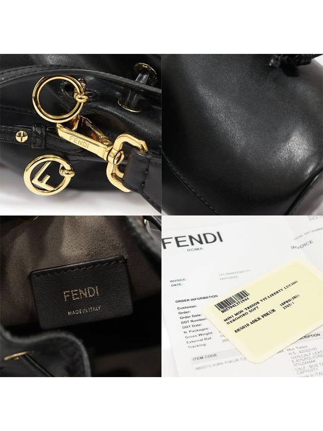 8BS010 Black Calfskin Gold Montessor Mini Bucket 2WAY - FENDI - BALAAN 7