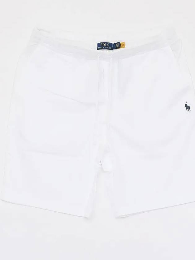 Pony Logo Bermuda Track Shorts White - POLO RALPH LAUREN - BALAAN 4