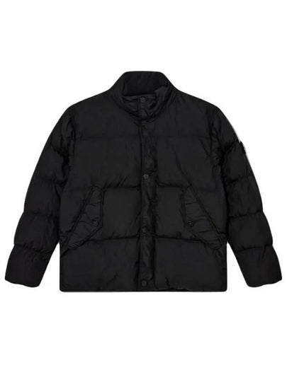 Garment Dyed Crinkle Reps Down Padding Black - STONE ISLAND - BALAAN 2