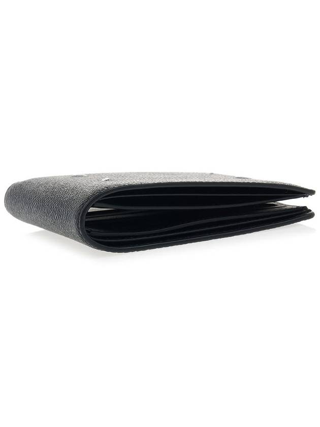 Stitched Bifold Leather Half Wallet Black - MAISON MARGIELA - BALAAN 6