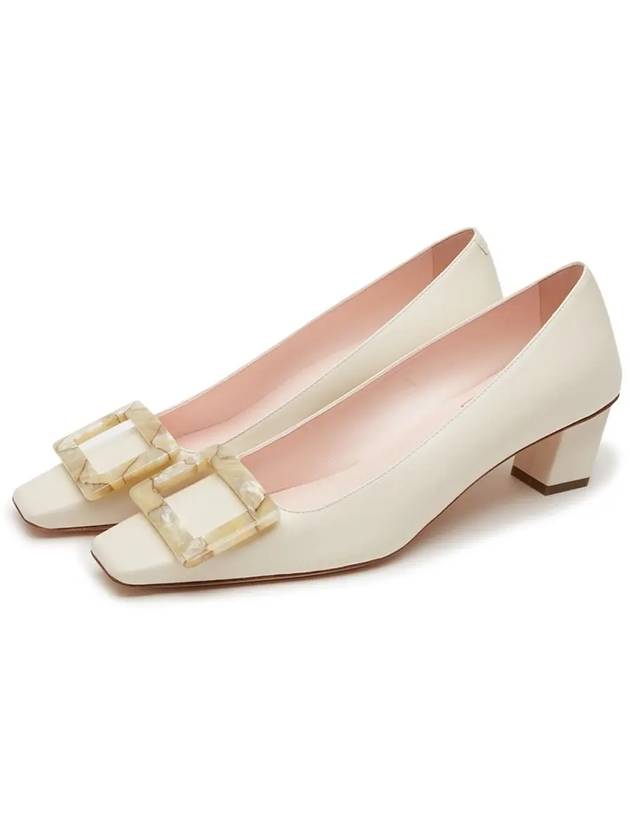 Belle Vivier RV Pumps Off White - ROGER VIVIER - BALAAN.