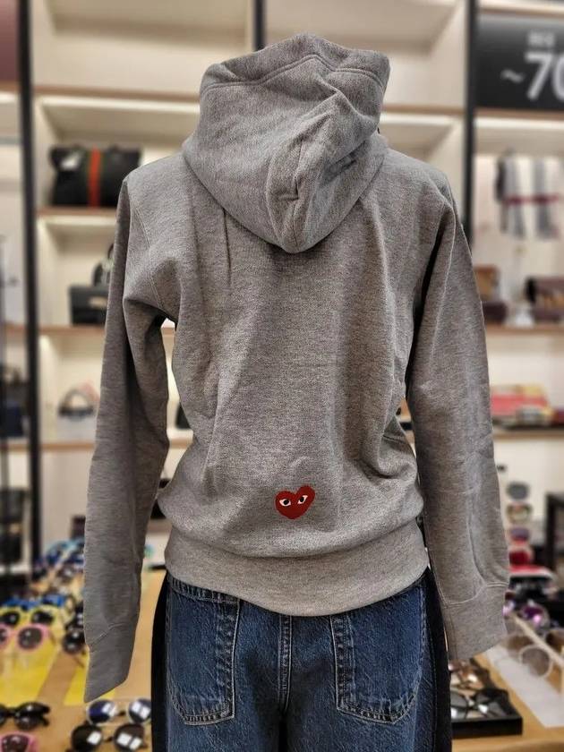 Heart Logo Hoodie Grey - COMME DES GARCONS PLAY - BALAAN 10