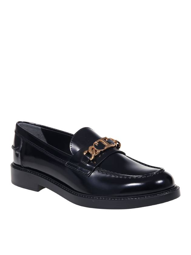 Horsebit Chain Leather Loafer Black - TOD'S - BALAAN 3