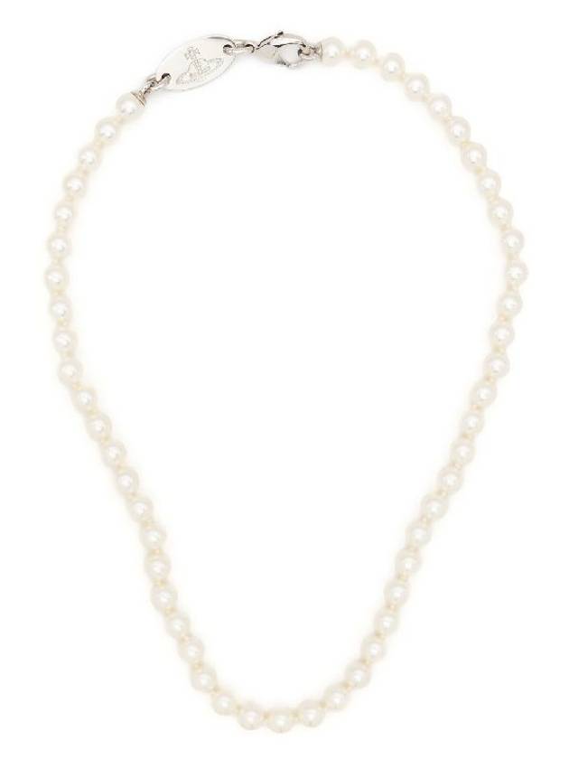 Brass Stewart Faux Pearl Necklace White - VIVIENNE WESTWOOD - BALAAN 1