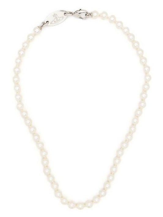 Brass Stewart Faux Pearl Necklace White - VIVIENNE WESTWOOD - BALAAN 1