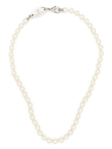 Brass Pearl Detail Necklace White - VIVIENNE WESTWOOD - BALAAN 1