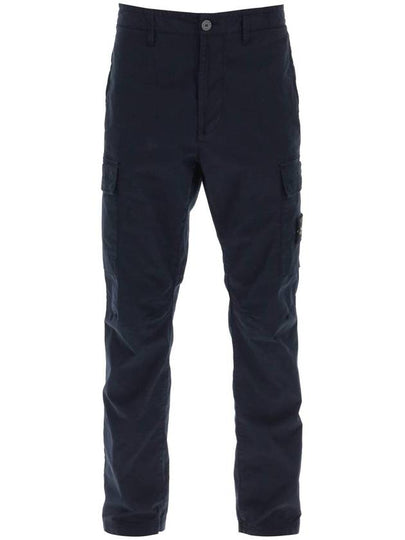 Compass Badge Gabardine Cargo Straight Pants Navy - STONE ISLAND - BALAAN 2