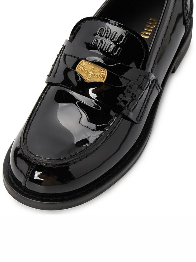 Patent Leather Penny Loafers Black - MIU MIU - BALAAN 8