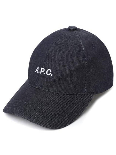 Charlie Embroidered Logo denim ball cap indigo - A.P.C. - BALAAN 2