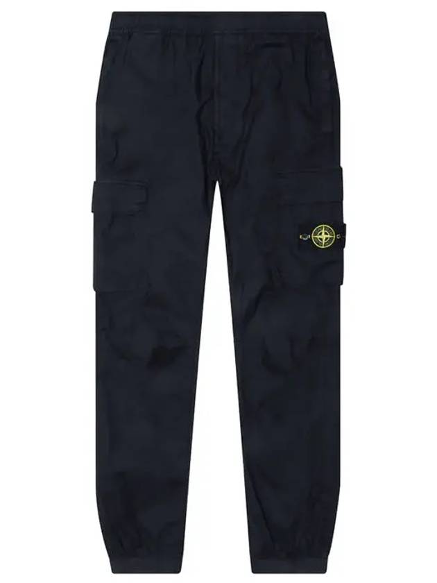 Stretch Cotton Tela Paracadute Cargo Straight Pants Navy Blue - STONE ISLAND - BALAAN 2