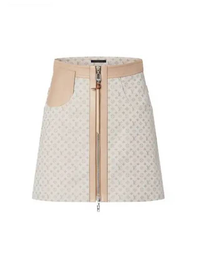 Leather Accent Mini Monogram Skirt 1AGGQF - LOUIS VUITTON - BALAAN 1