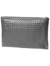 Intrecciato Document Clutch Bag Grey - BOTTEGA VENETA - BALAAN 4