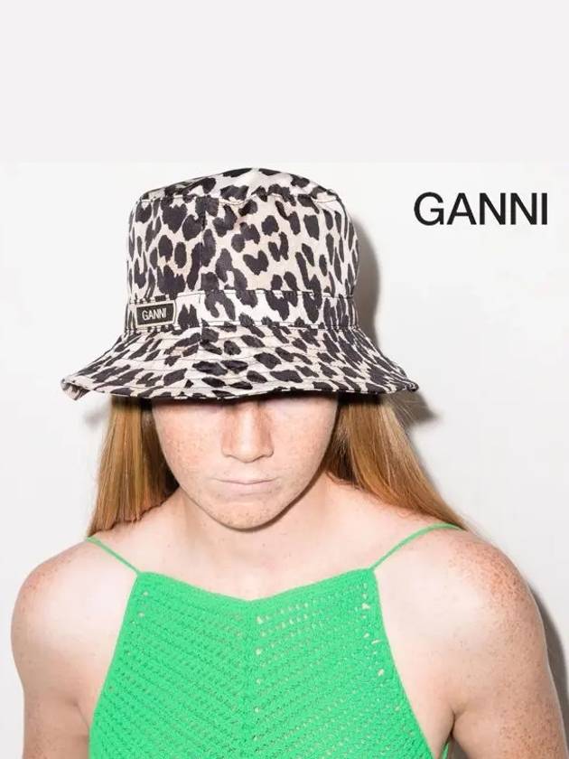 Leopard Print Bucket Hat - GANNI - BALAAN 6