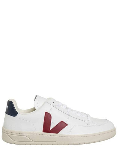 Veja White Marsala Nautico V-12 Low-Top Sneakers, Brand Size 40 ( US Size 7 ) - VEJA - BALAAN 1