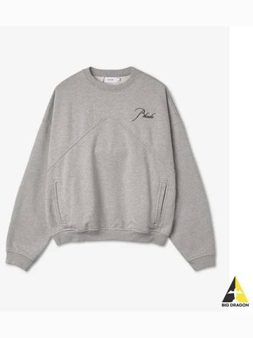 Cotton Sweatshirt Heather Gray RHFW22SW050121420142 - RHUDE - BALAAN 1