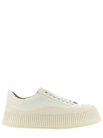 Canvas Platform Low Top Sneakers White - JIL SANDER - BALAAN 2