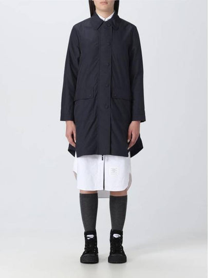 Military Ripstop Round Collar Over Pea Coat Navy - THOM BROWNE - BALAAN 2