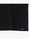 Cotton V-neck Short Sleeve T-Shirt Black - TOM FORD - BALAAN 4