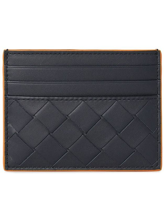 Intrecciato Leather Card Wallet Navy - BOTTEGA VENETA - BALAAN 2