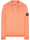 Malfile Fleece Garment Dyed Hoodie Orange - STONE ISLAND - BALAAN 2