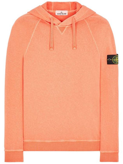 Malfile Fleece Garment Dyed Hoodie Orange - STONE ISLAND - BALAAN 2