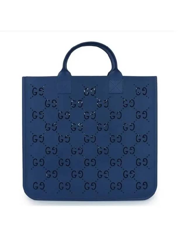 Kids GG Motif Rubber Tote Bag Blue - GUCCI - BALAAN 3