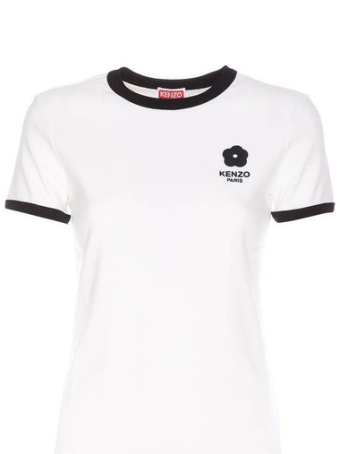 Kenzo Stretch Cotton T-Shirt With Logo Print - KENZO - BALAAN 1