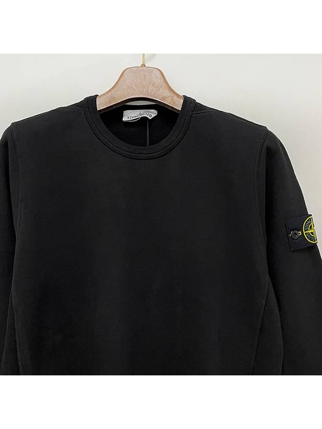 Wappen Patch Crew Neck Cotton Sweatshirt Black - STONE ISLAND - BALAAN 4