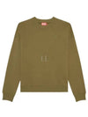 Men's Logo Embroidery Sweatshirt Green - DIESEL - BALAAN 2