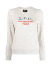 Women's Color Block Logo Sweat Sweatshirt Ecru Header - A.P.C. - BALAAN 3